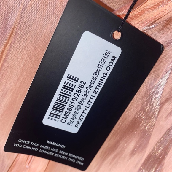 PrettyLittleThing Apricot High Shine Satin Set - Picture 11 of 14